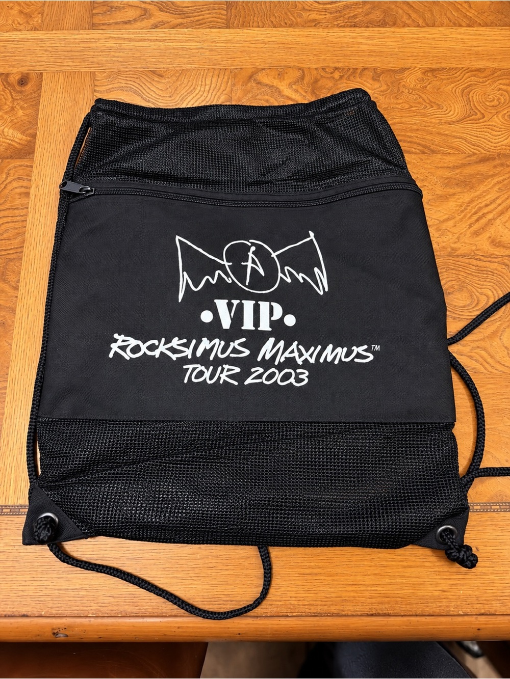 Vintage 2003 Rocksimus Maximus Tour VIP Drawstring Backpack Bag + Memorabilia